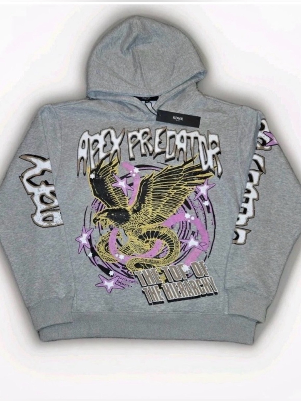 KDNK APEX Predator Sweatshirt in Heather Gray Hoodie Size Small